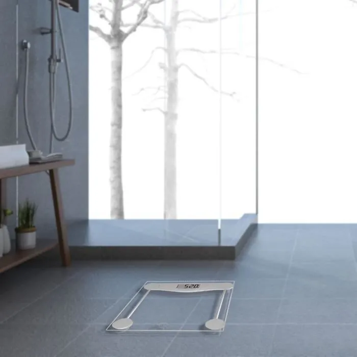 Little Balance Balance Electronique 8193 SB2 - Plateau Verre Trempe 300 x 300 mm, Capacite 160 kg / 100 g, Grand Ecran LCD, Garantie 5 Ans