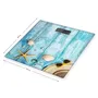 Little Balance 8334 Pèse-personne électronique design coquillages - Plateau verre 30x30 cm - Écran LCD - Capacité 180 kg Précision 100 g - Garantie 5 ans