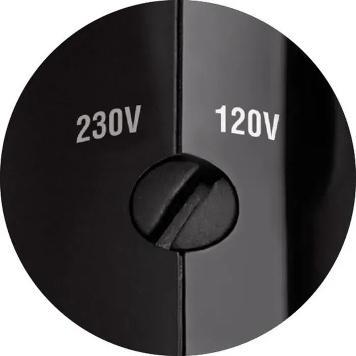 Revlon REV-007 Sèche-cheveux de voyage, 1200 W, 2 vitesses, 2 températures, poignée pliable, bi-tension, embout détachable