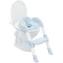 Thermobaby Kiddyloo Réducteur de WC pour bébé - Fleur bleue, pour enfant à partir de 18 mois, hauteur réglable 43-48 cm en polypropylène
