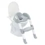 Thermobaby Réducteur de WC KIDDYLOO© Gris Charme - Ultra astucieux, ludique, hygiénique, avec pieds réglables et marche antidérapante - Facile à nettoyer et à ranger