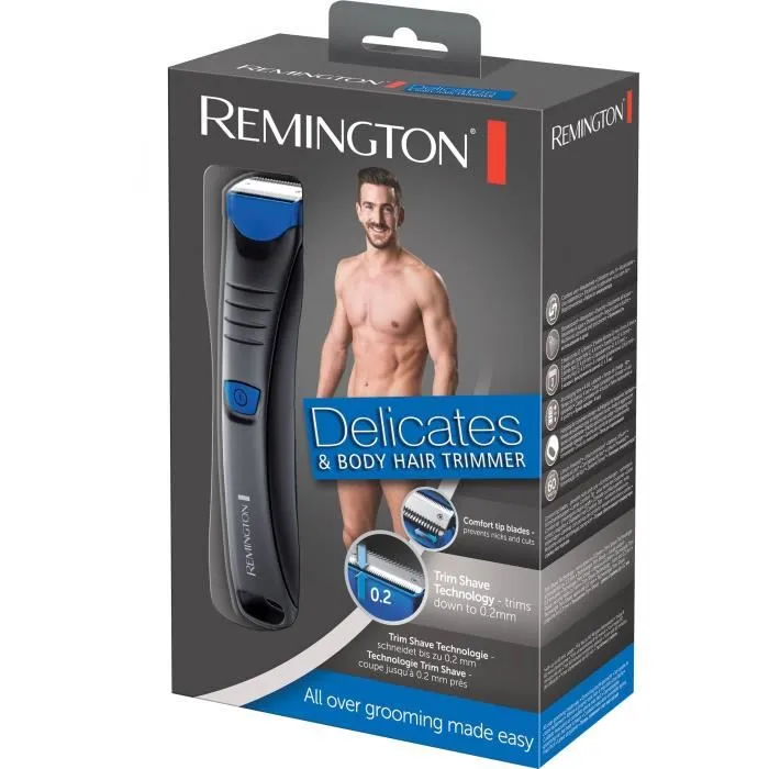 Remington Tondeuse à barbe et corps BHT250 - Lames acier inoxydable, 3 guides de coupe (2, 4, 6 mm), étanche, autonomie 60 min