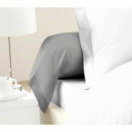 Lovely Home Lot de 2 Taies de Traversin 100% Coton Gris Clair 85x185 cm