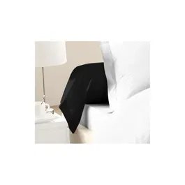 Lovely Home Taies de Traversin Lot de 2 - 100% Coton 85x185 cm Noir - Certifié Oeko-Tex