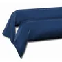 Lovely Home Lot de 2 taies de traversin 85 x 185 cm 100% coton Bleu