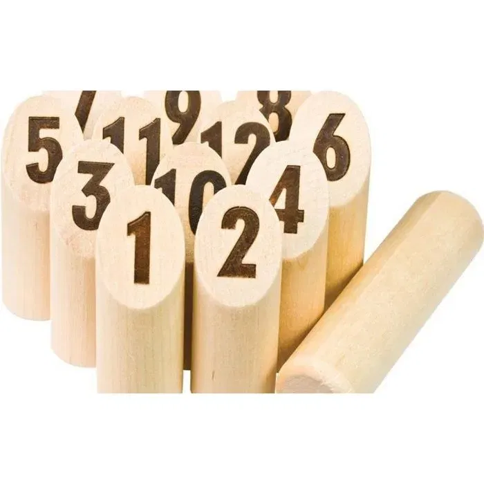 Tactic Mölkky Jeu de quilles en bois - Jeu d'adresse et de stratégie familial - Version standard