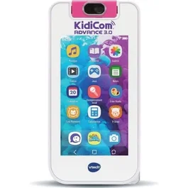 VTECH - KidiCom Advance 3.0 - Smartphone pour Enfant 6-12 ans - Langue Française - Version Blanche - Batterie Rechargeable USB - Fonctions Éducatives et Ludiques