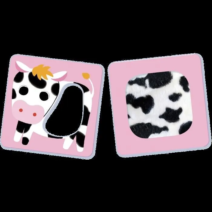 Nathan - Livre d'éveil tactile Petit Nathan La Ferme à Toucher, découverte des animaux, multisensoriel, à partir de 12 mois