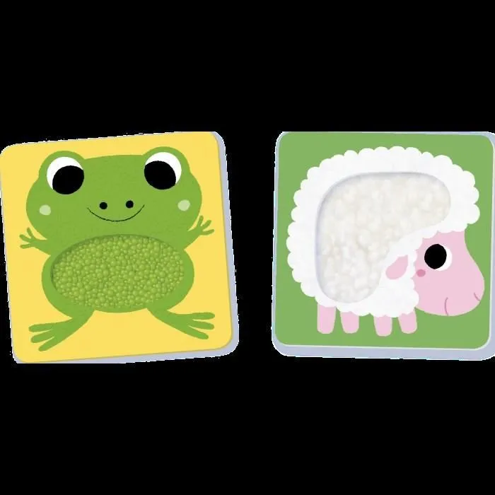 Nathan - Livre d'éveil tactile Petit Nathan La Ferme à Toucher, découverte des animaux, multisensoriel, à partir de 12 mois