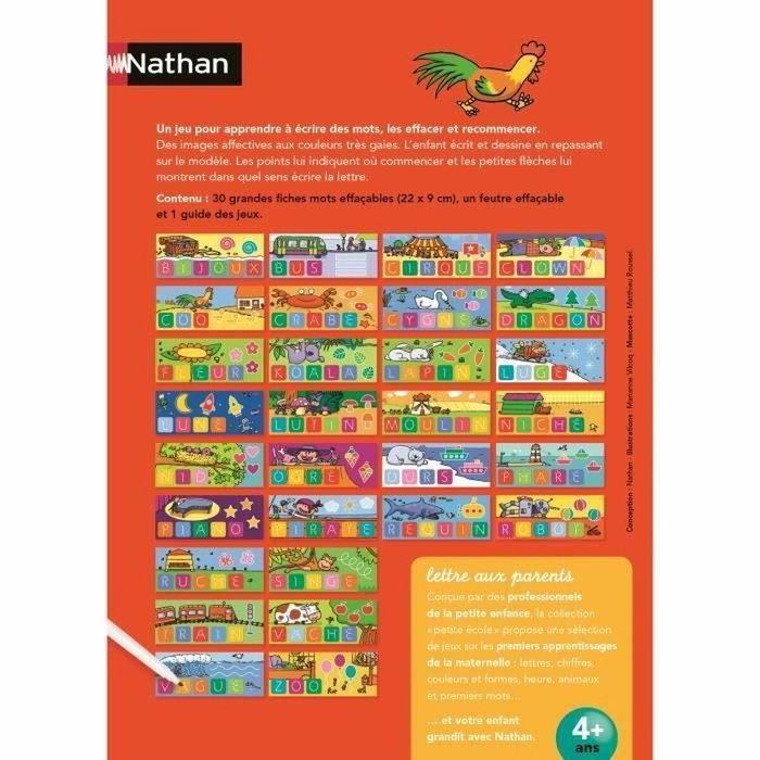 Nathan Jeu d'écriture La Petite Ecole - J'écris les Mots