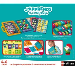 Nathan Jeu d'apprentissage J'apprends à Compter - Apprentissage des nombres, additions et soustractions pour enfants de 3 à 6 ans