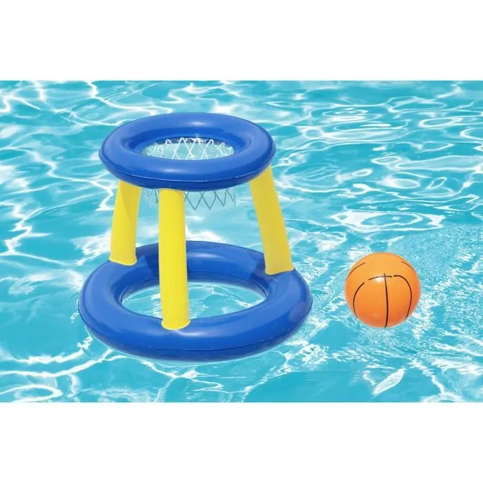 Bestway 52418 - Panier de basket flottant pour piscine gonflable, ballon et 3 anneaux inclus - Diamètre 61 cm Bestway 52418 - Panier de basket flottant pour piscine gonflable, ballon et 3 anneaux inclus - Diamètre 61 cm