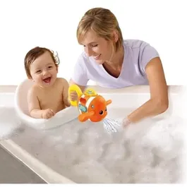 Vtech Baby - Jouet de bain Léon, P'tit Poisson à Chansons - Poisson musical parlant lumineux avec bouton chiffres pour bébé à partir de 6 mois