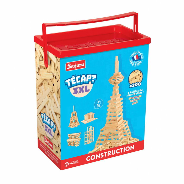 Jeujura TECAP 3XL - Jeu de construction en bois 200 pièces