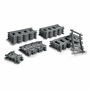 LEGO City 60238 Set de voies de train, avec aiguillages droite et gauche, compatible avec tous les ensembles LEGO City