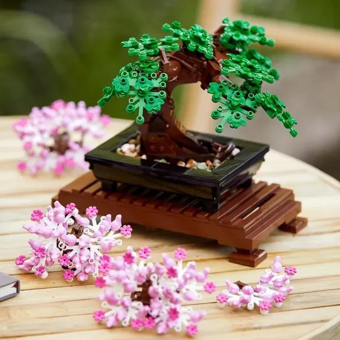 Lego Kit de Construction Bonsai 10281 - Collection Botanique - Fleurs Décoratives et Arbre pour Adultes - Décoration Intérieure