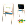 Jeujura Tableau Double Face Créatif en Bois
