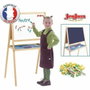 Jeujura Tableau Double Face Créatif en Bois