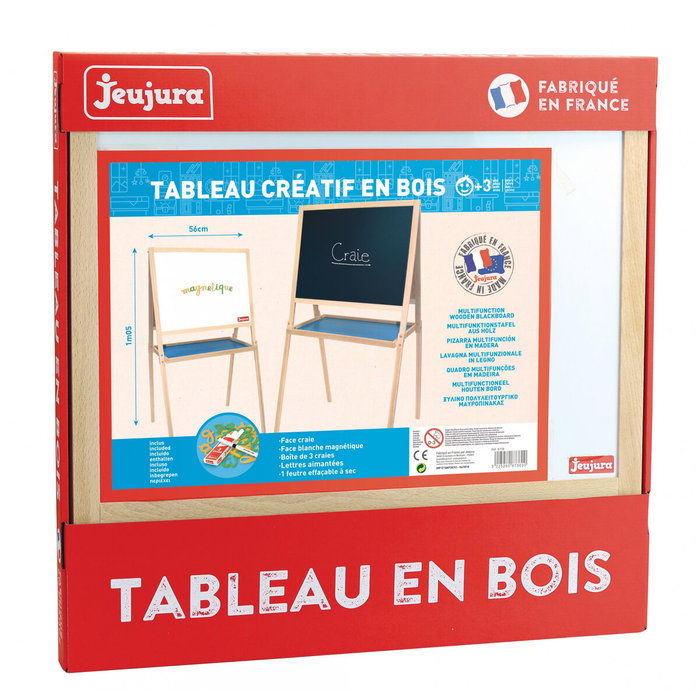 Jeujura Tableau Double Face Créatif en Bois