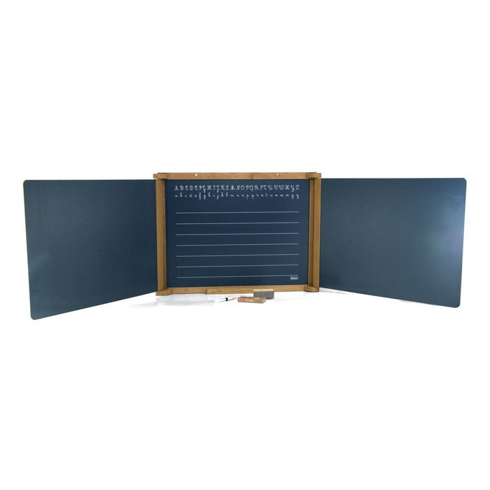 Jeujura Tableau Triptyque en Bois Teinté Chêne