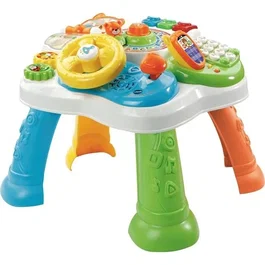 VTECH Table d'activités bilingue 2 en 1 - Tableau d'éveil pour bébé avec alphabet, chiffres et animaux - Multicolore - Pour enfants de 9 mois et plus