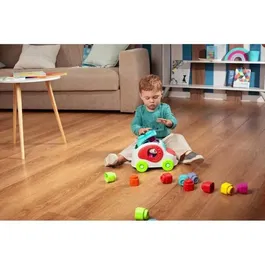 Clementoni Clemmy Voiture sensorielle, voiture d'éveil innovante avec textures souples et cubes à manipuler pour bébé
