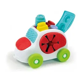 Clementoni Clemmy Voiture sensorielle, voiture d'éveil innovante avec textures souples et cubes à manipuler pour bébé