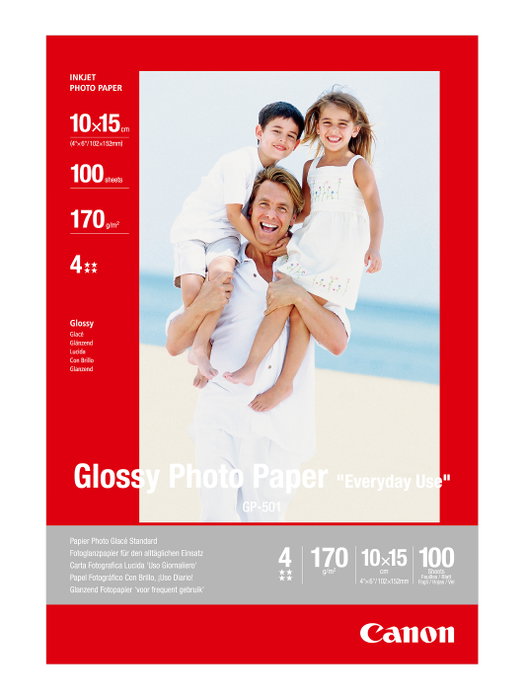Canon Papier photo glacé GP-501 10x15cm 210g - 100 feuilles