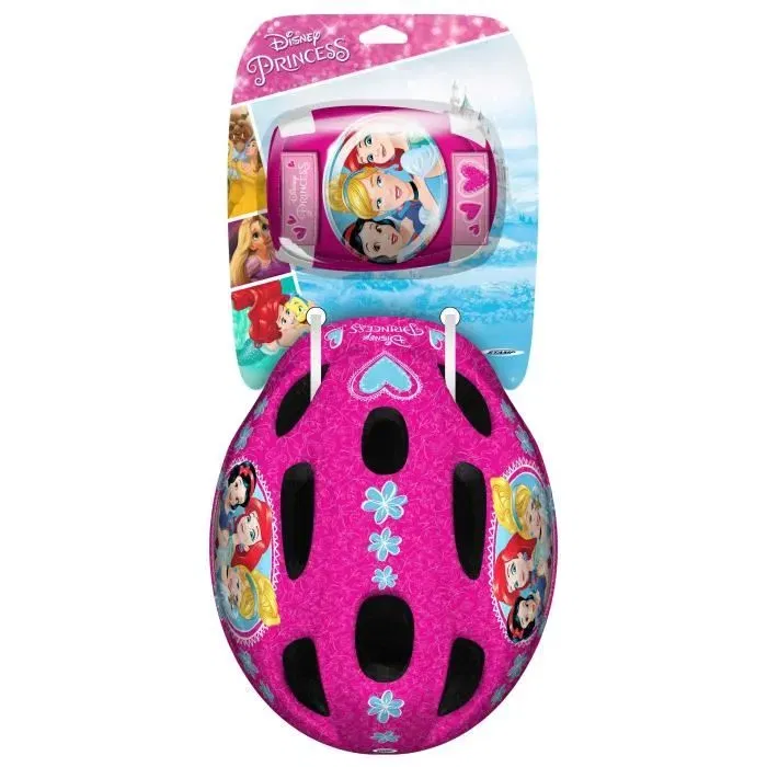 DISNEY PRINCESSES Set de protection enfant - Casque + coudières + genouillères - Ajustable et ventilé