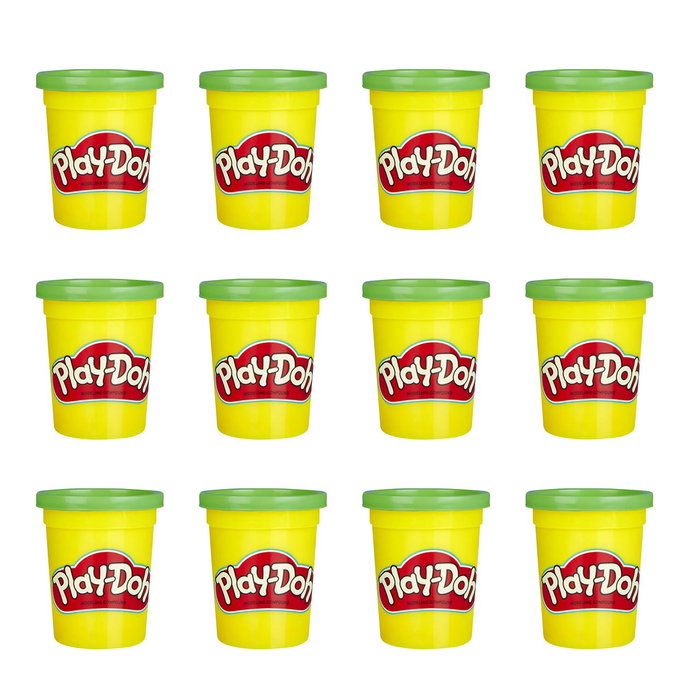 PLAY-DOH Pack de 12 pâtes à modeler vertes 56g chacune E4828 - Jouet créatif pour enfants dès 3 ans