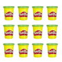 PLAY-DOH Pack de 12 pâtes à modeler vertes 56g chacune E4828 - Jouet créatif pour enfants dès 3 ans