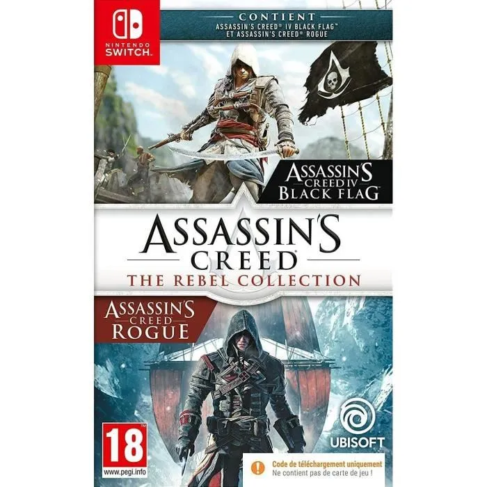 Ubisoft Assassin's Creed The Rebel Collection - Code dans la Boîte - Jeu d'Action-Aventure pour Nintendo Switch Ubisoft Assassin's Creed The Rebel Collection - Code dans la Boîte - Jeu d'Action-Aventure pour Nintendo Switch