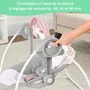 Ingenuity - Balancelle bébé électrique pliable, réglable avec minuterie et arche de jouets - Motif Flora, pour 0 à 9 mois