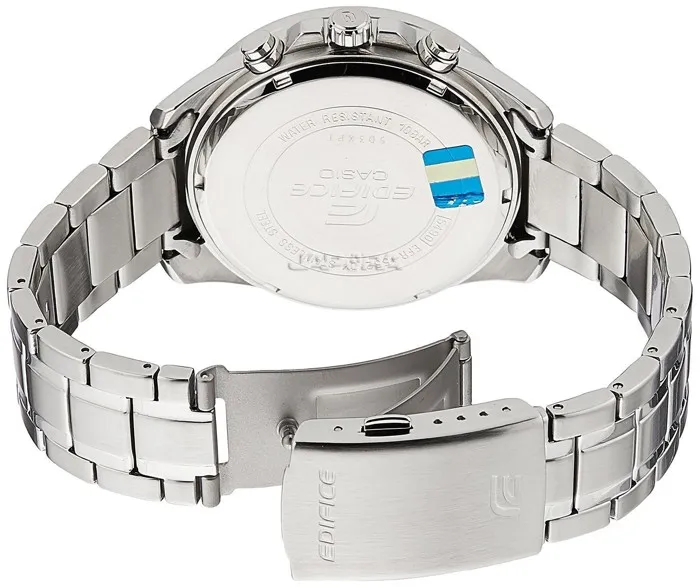 Casio Edifice EFR-552D-1A2VUEF Montre Homme Quartz Acier Cadran Noir et Bleu Étanchéité 10 ATM