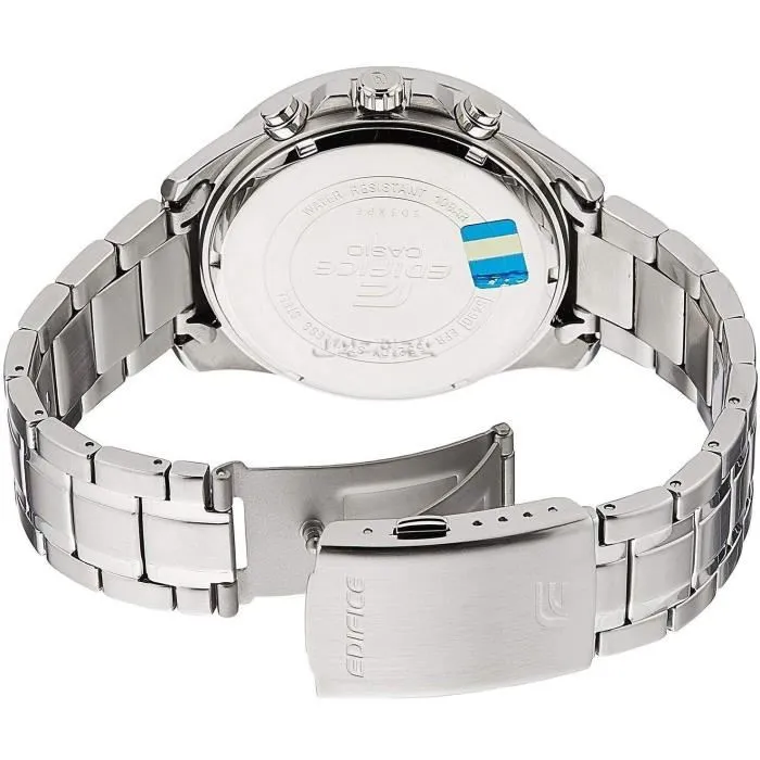 Casio Edifice EFR-552D-1A2VUEF Montre Homme Quartz Acier Cadran Noir et Bleu Étanchéité 10 ATM