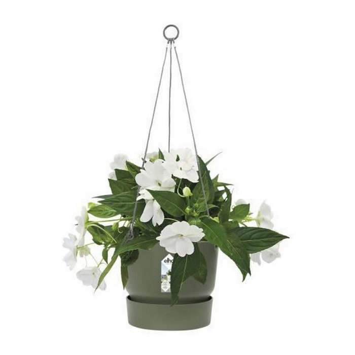 Elho Pot de fleurs à suspendre Greenville Vert feuille Elho Pot de fleurs à suspendre Greenville Vert feuille