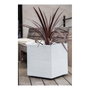 Eda Pot de fleurs Carré Graphit Blanc Cérusé 31 L