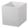 EDA - Pot de fleurs carré 40 cm Graphit - 31 L - Blanc Cérusé - Dimensions 39 x 39 x H 43 cm - Pour plantes, arbustes et compositions florales