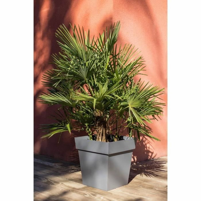 EDA Pot de fleur carré Toscane Gris anthracite
