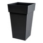 Eda Pot de fleurs Toscane Carré 39 x 39 x 65 cm Gris Anthracite