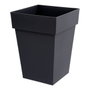 Eda Pot de fleurs Toscane Carré 40 cm Gris Anthracite 51 L