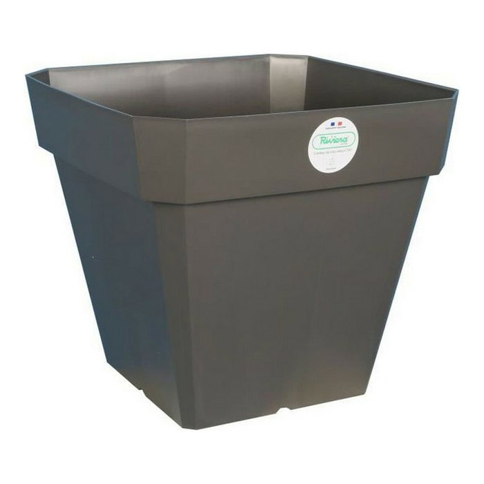 Riviera Pot de fleurs carré Soleilla Gris pailleté 65 L Riviera Pot de fleurs carré Soleilla Gris pailleté 65 L