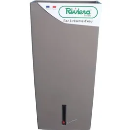 RIVIERA - Eva New - Pot de fleurs carré en plastique avec réserve d'eau - 28 x 28 x H 52 cm - 31 L - Coloris taupe