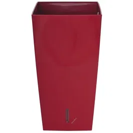 Riviera Pot de fleurs carré Eva New - Plastique - 37 x 37 x 68.5 cm (H) - 69 litres - Rouge