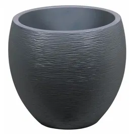 EDA - Pot de fleurs rond Egg Graphit Ø 50 cm - 46 L - Ø 50 x H. 45 cm - Gris anthracite