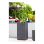 Eda Pot de fleurs Carré Haut Graphit Gris Anthracite 31 L