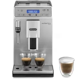 Delonghi Autentica Plus ETAM29.620.SB - Machine à café expresso avec broyeur, compacte, écran LCD, buse vapeur, 13 moutures, 150g grains - Argent