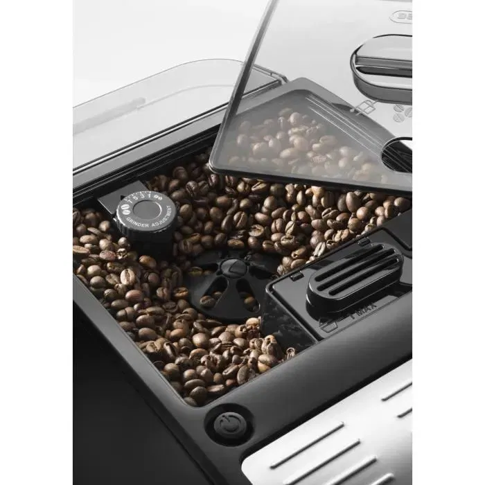 Delonghi Autentica Plus ETAM29.620.SB - Machine à café expresso avec broyeur, compacte, écran LCD, buse vapeur, 13 moutures, 150g grains - Argent