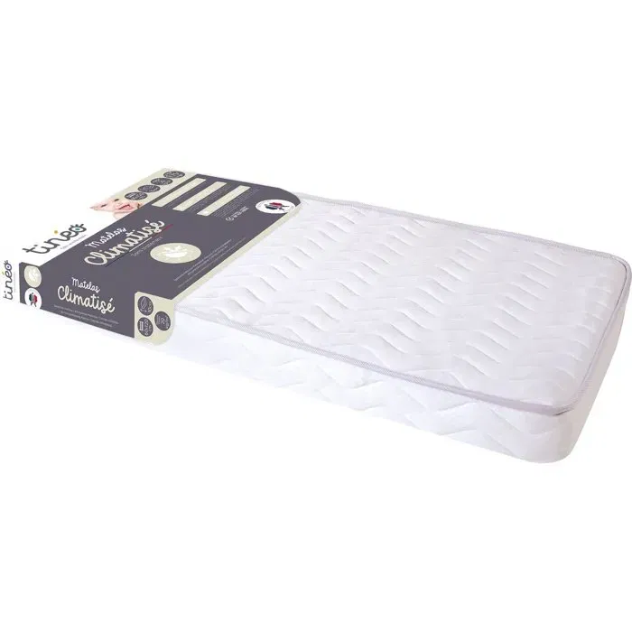Tineo Matelas Bébé Climatisé 60x120x10cm - Double Face Été/Hiver - Fabriqué en France Tineo Matelas Bébé Climatisé 60x120x10cm - Double Face Été/Hiver - Fabriqué en France