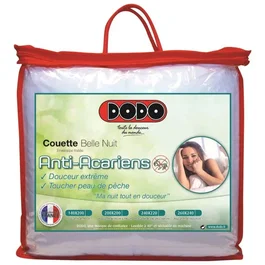 DODO Couette tempérée Belle Nuit 350 gr/m² 200 x 200 cm - Polyester creux, lavable machine 40°C